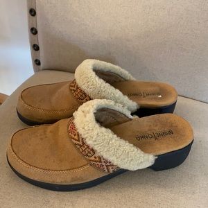 Minnetonka Mules Slip On Leather Boho Western 8